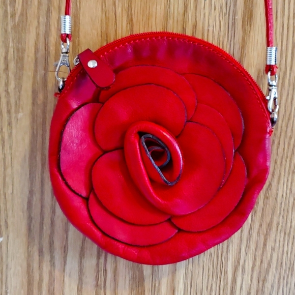 unbranded Handbags - Small red rosette purse